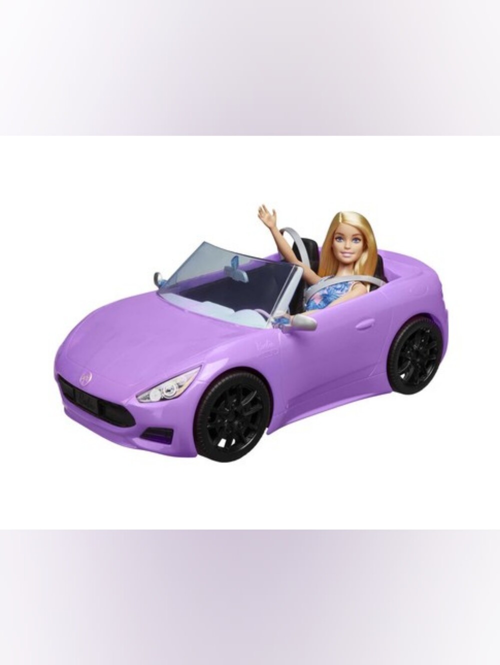 Barbie Doll Purple Convertible Car - Girls Kids Toddlers Toys
